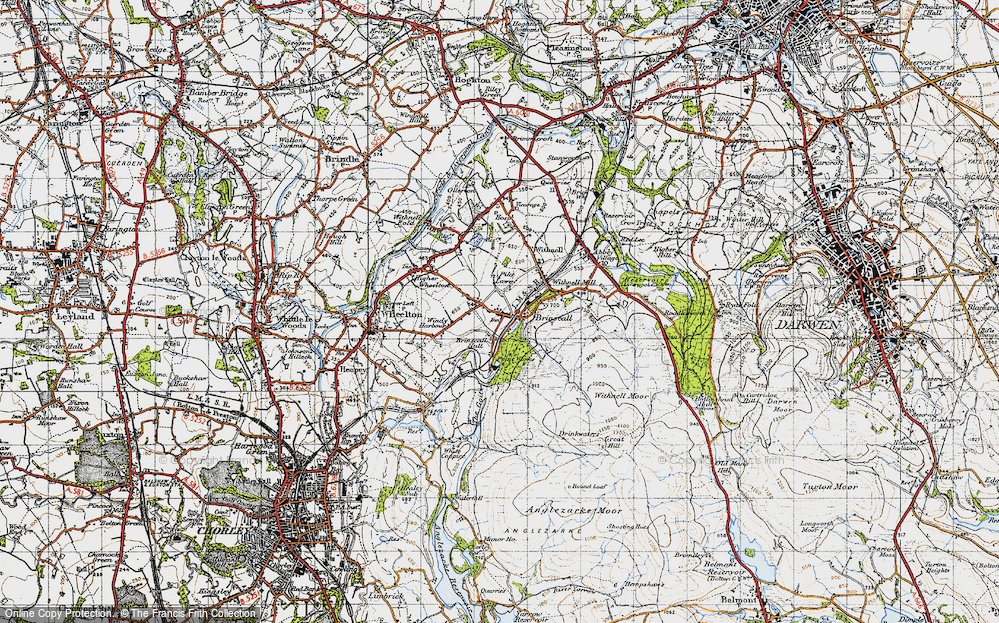 Old Map of Brinscall, 1947 in 1947