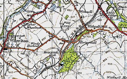 Old map of Brinscall Hall in 1947