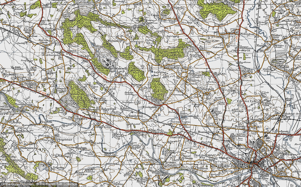 Old Map of Brinsop, 1947 in 1947