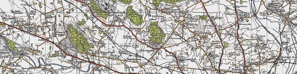Old map of Brinsop Court in 1947