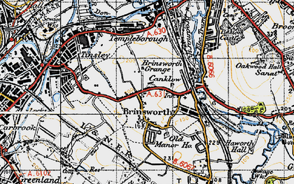 Old map of Brinsworth in 1947