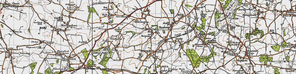 Old map of Brinton in 1946