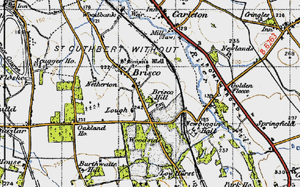Old map of Brisco in 1947