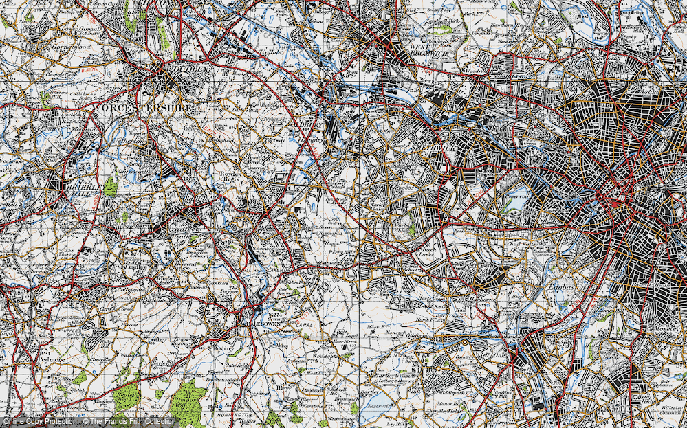 Old Map of Bristnall Fields, 1946 in 1946