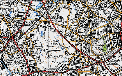 Old map of Bristnall Fields in 1946