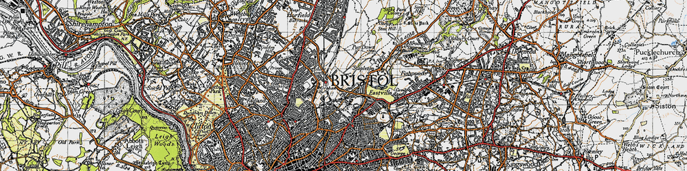 Old map of Bristol in 1946