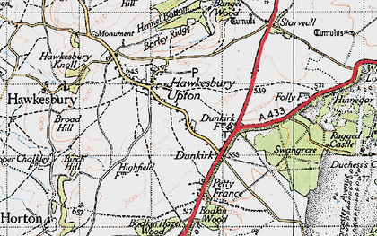 Old map of Britain Bottom in 1946
