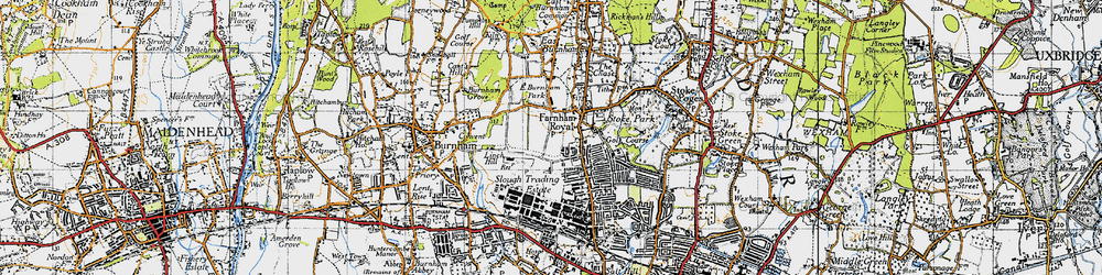 Old map of Britwell in 1945