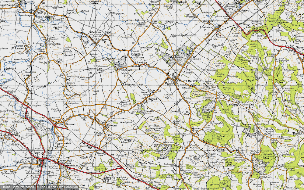 Old Map of Britwell Salome, 1947 in 1947