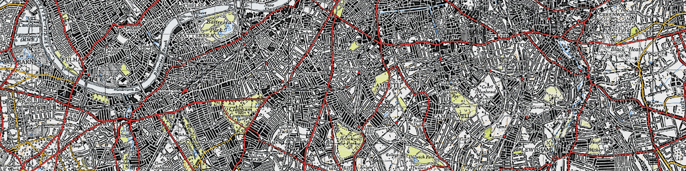 Old map of Brixton in 1946