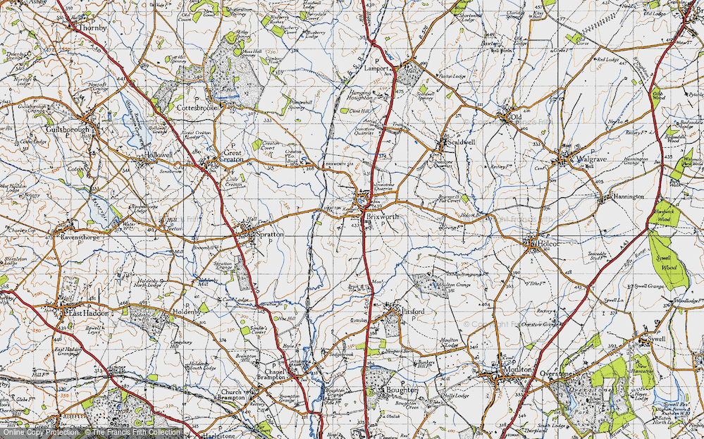 Old Map of Brixworth, 1946 in 1946