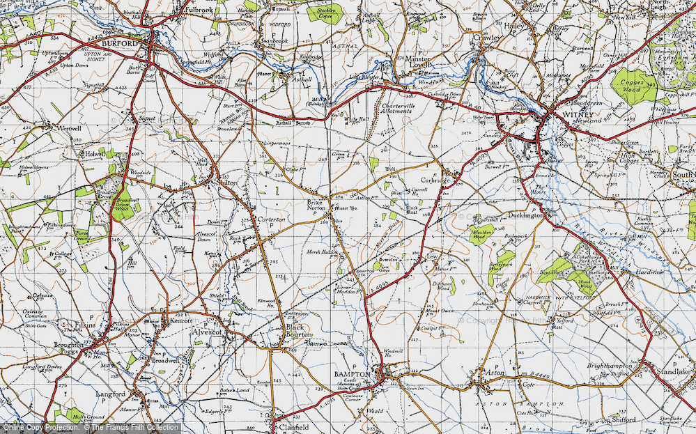 Old Map of Brize Norton, 1946 in 1946