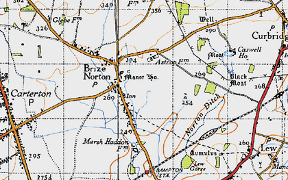 Old map of Brize Norton in 1946