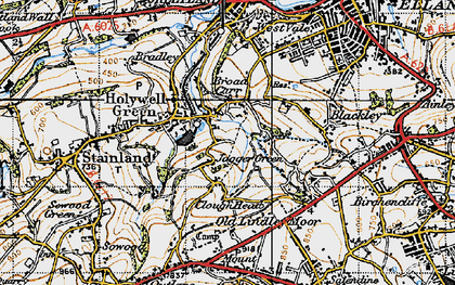 Old map of Broad Carr in 1947