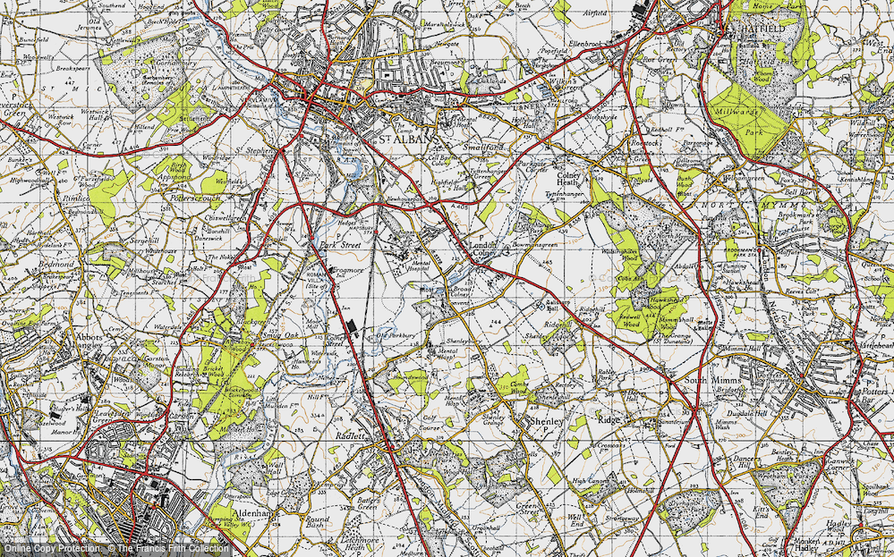 Old Map of Broad Colney, 1946 in 1946