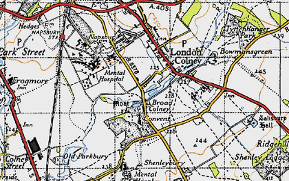 Old map of Broad Colney in 1946