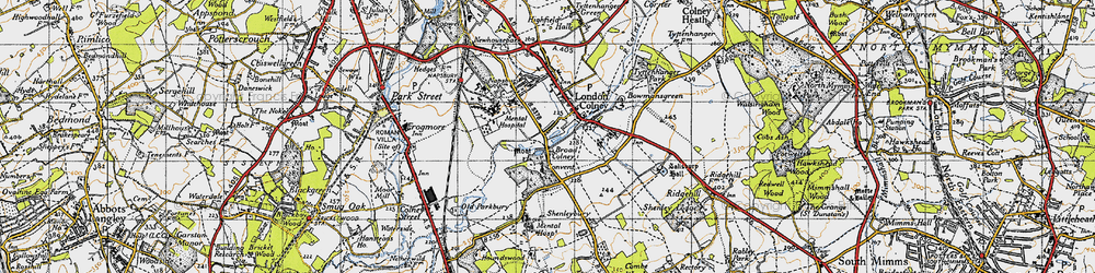 Old map of Broad Colney in 1946