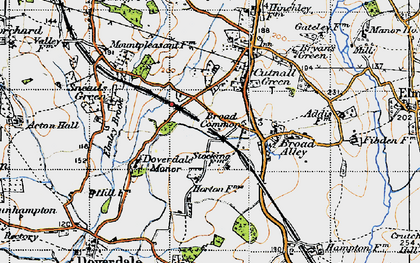 Old map of Broad Common in 1947