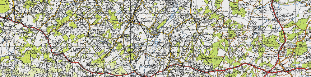 Old map of Brandfold in 1940