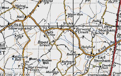 Old map of Bell's Cross in 1946