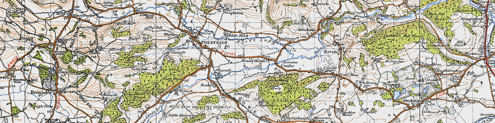 Old map of Broad Heath in 1947