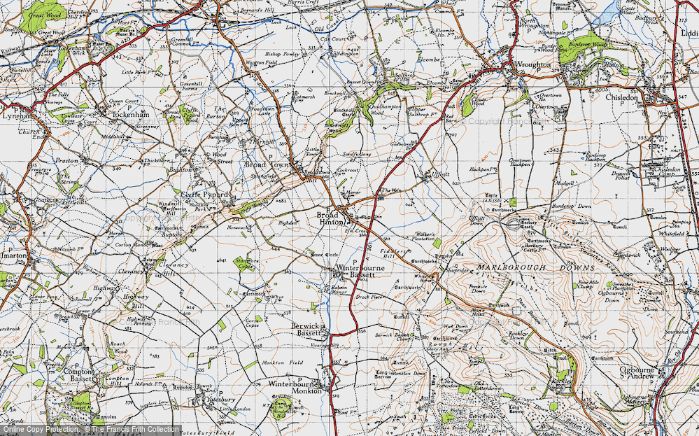 Old Map of Broad Hinton, 1947 in 1947