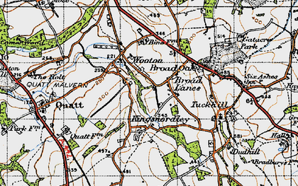 Old map of Broad Lanes in 1946