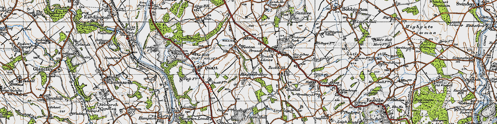 Old map of Broad Lanes in 1946