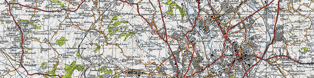 Old map of Broad Meadow in 1946