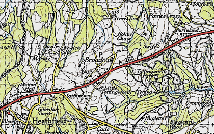 Old map of Barklye in 1940