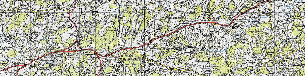 Old map of Barklye in 1940