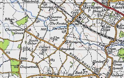 Old map of Broad Oak in 1940