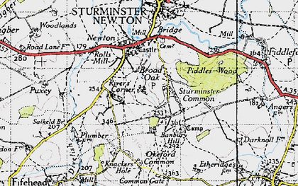 Old map of Broad Oak in 1945