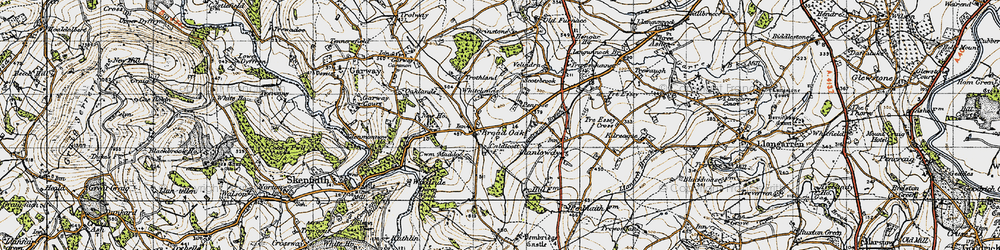 Old map of Broad Oak in 1947