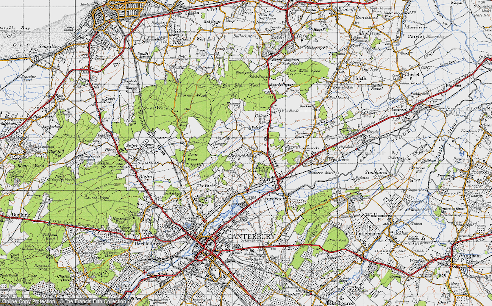 Old Map of Broad Oak, 1947 in 1947