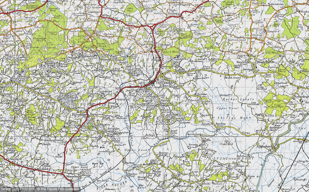 Old Map of Broad Tenterden, 1940 in 1940