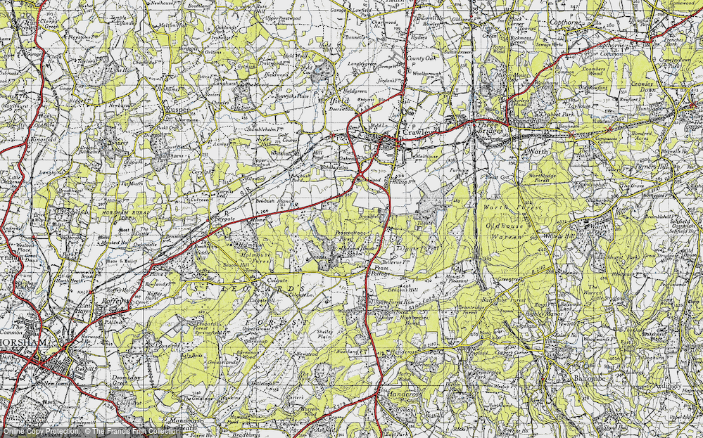 Old Map of Broadfield, 1940 in 1940