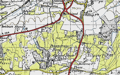 Old map of Broadfield in 1940