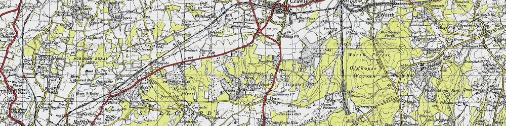 Old map of Broadfield in 1940