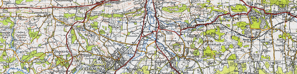 Old map of Broadford in 1940