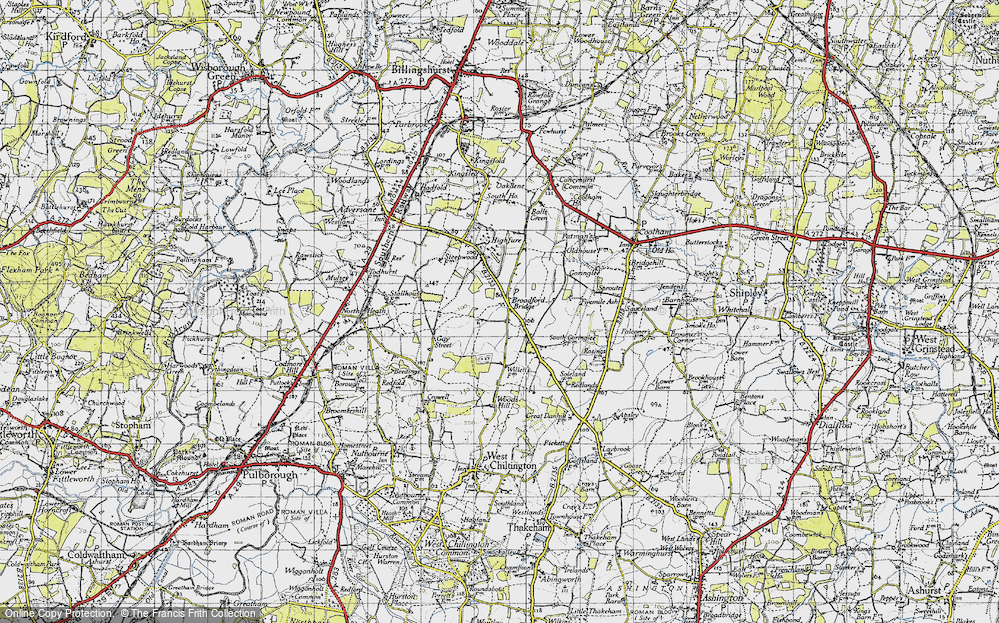 Old Map of Broadford Bridge, 1940 in 1940