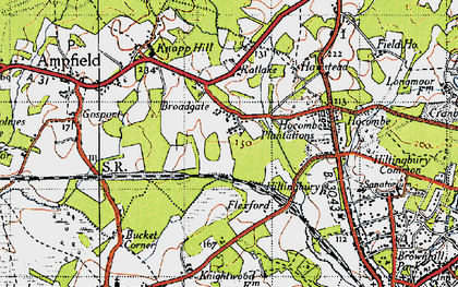 Old map of Broadgate in 1945