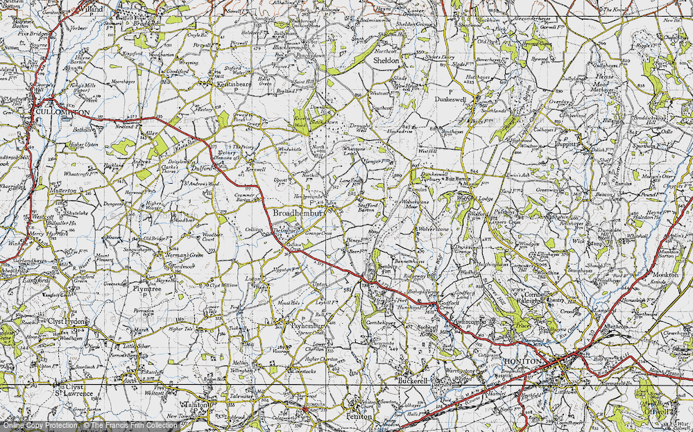Old Map of Broadhembury, 1946 in 1946