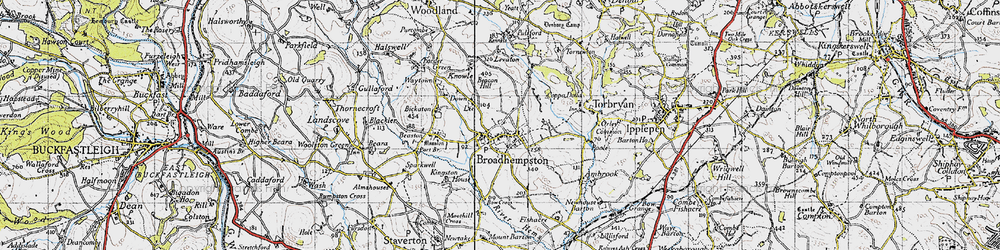 Old map of Beaston in 1946