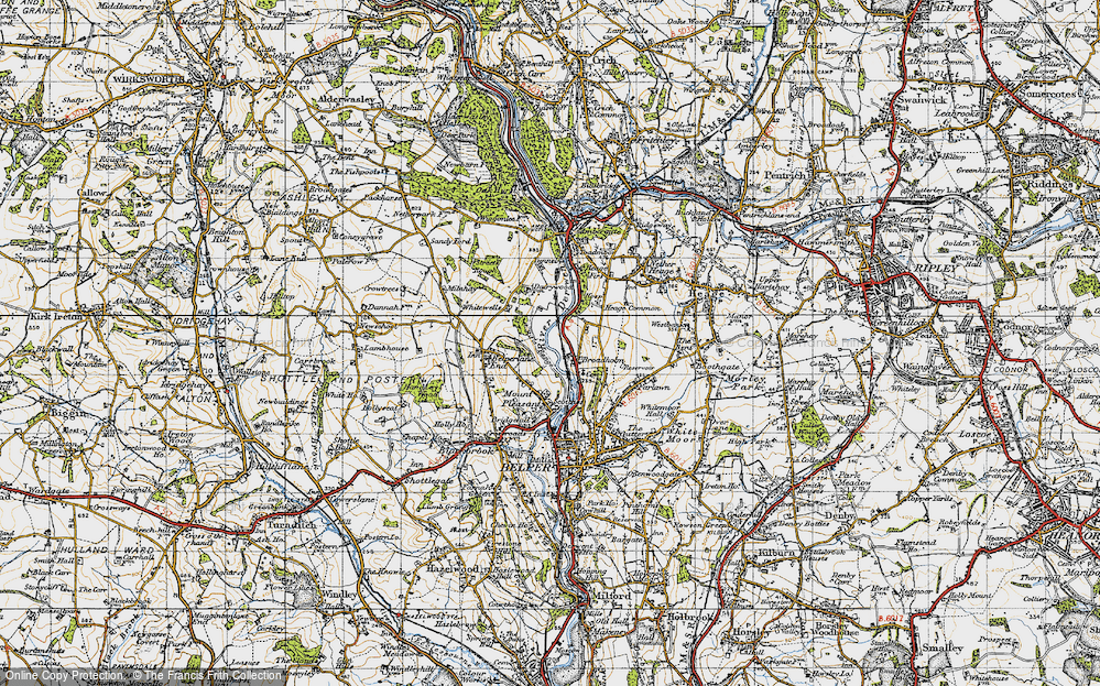 Old Map of Broadholm, 1946 in 1946