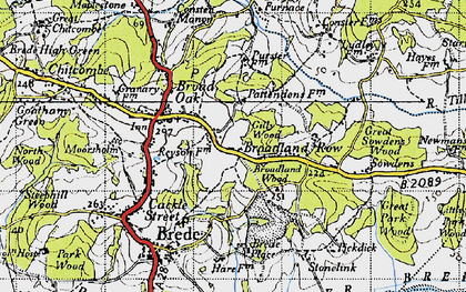 Old map of Brede Place in 1940