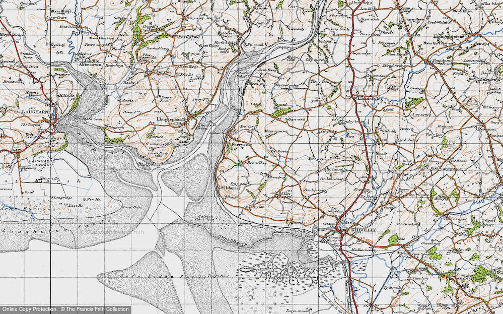 Old Map of Broadlay, 1946 in 1946