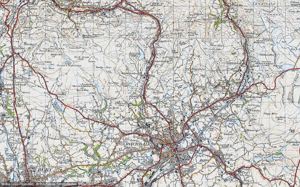 Old Map of Broadley, 1947 in 1947