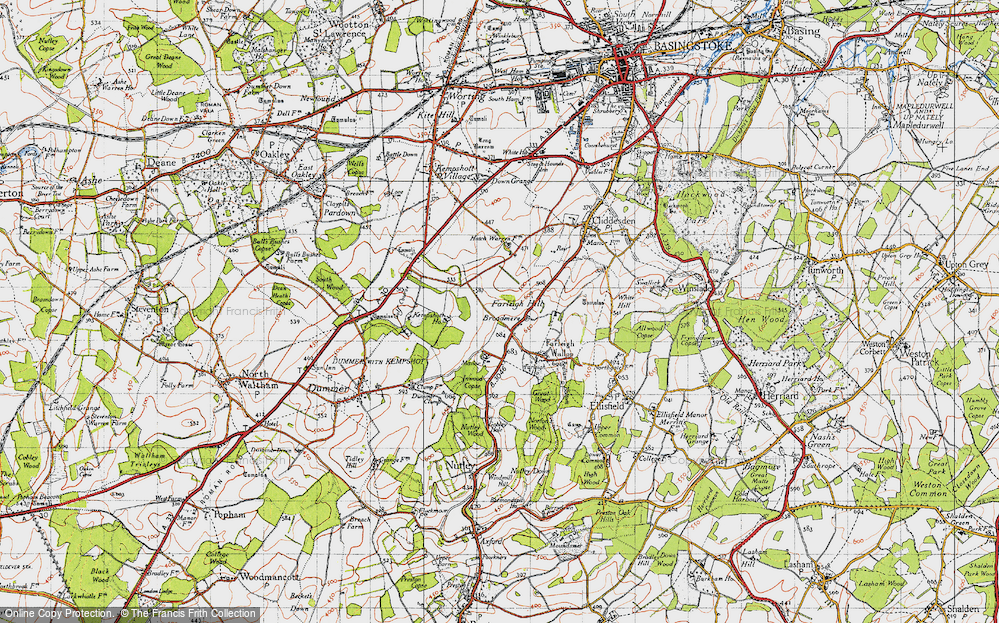 Old Map of Broadmere, 1945 in 1945
