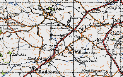 Old map of Broadmoor in 1946